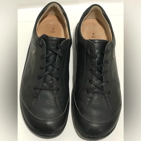 Finn Comfort Black Leather Sneakers